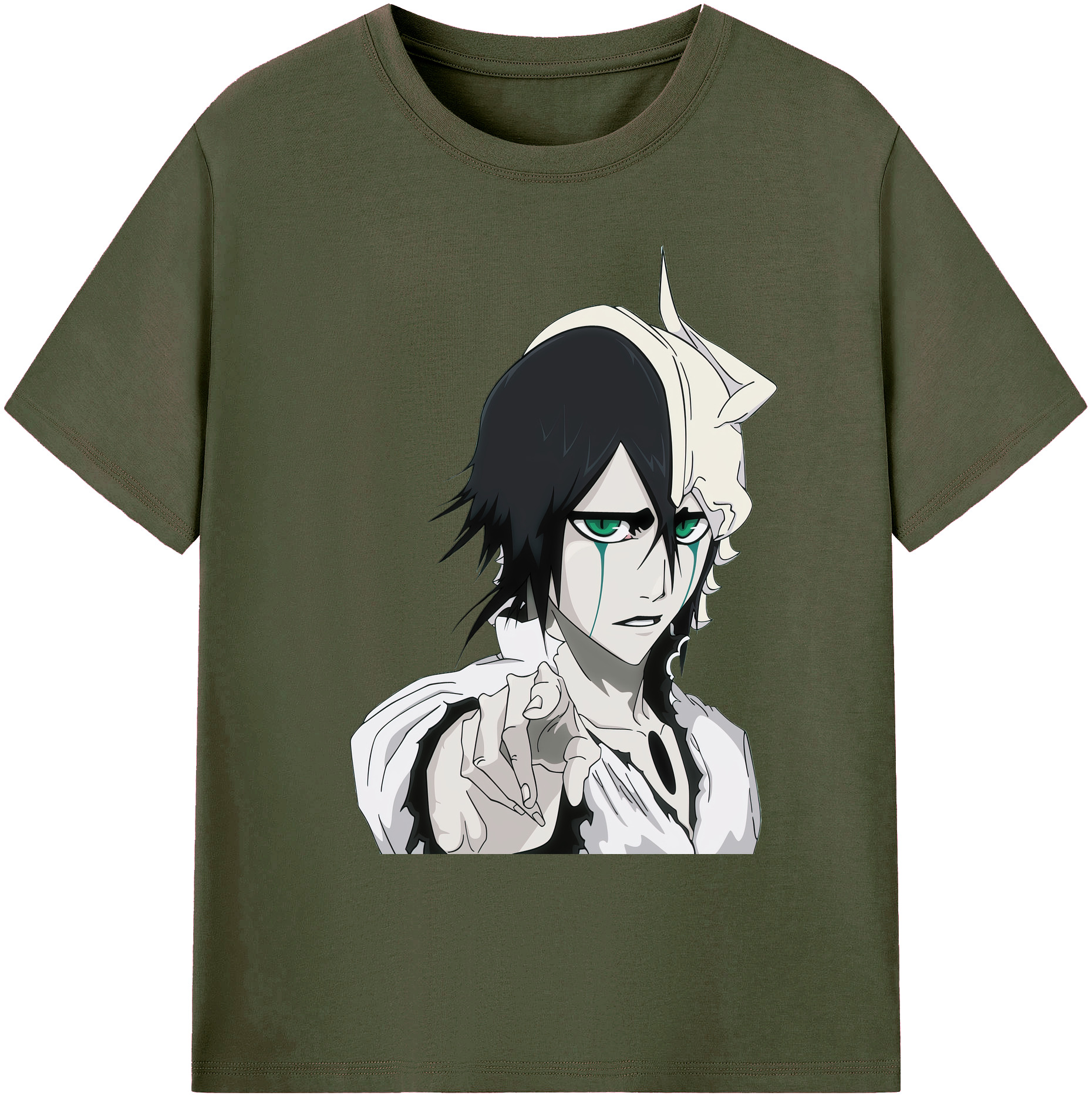 （画像用） ブリーチ ウルキオラ·シファー BLEACH Ulquiorra cifer 綿100％ メンズ半袖Tシャツ｜肌触りやわらか＆通気性